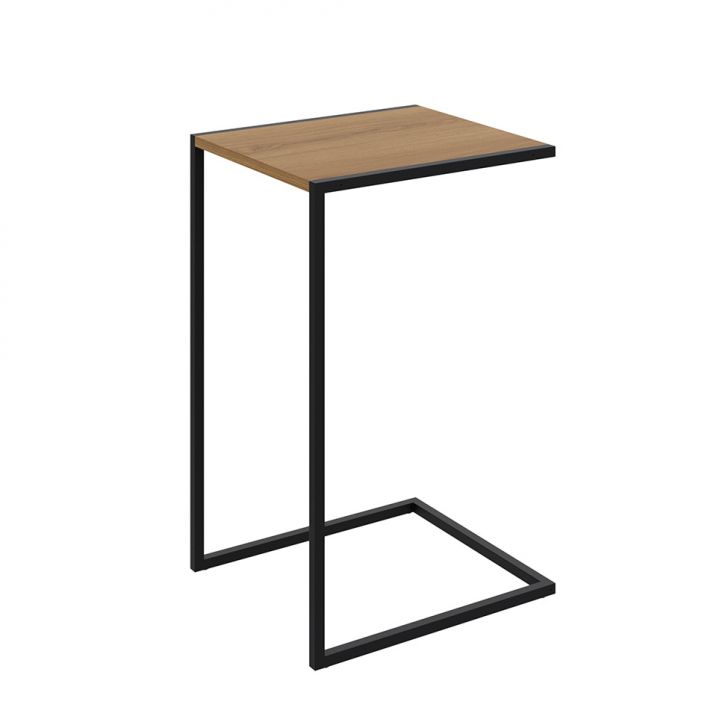 Mesa Lateral Telúrio Hanover e Preta 64 cm