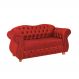 Namoradeira Chesterfield Merlô 2 Lugares Suede Vermelho