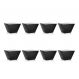 Conjunto com 8 Bancos | Banquetas Neo Preto