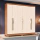Guarda-Roupa Casal Briz 6 Portas 2 Gavetas Nature e Off White