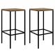 Kit 2 Banquetas Decorativas Altas Estilo Indutrial Steel Quadra Vermont Base Preta - Artesano