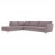 Sofá de Canto Chaise Esquerdo 307 cm Olívia Suede Rosê G52 - Gran Belo
