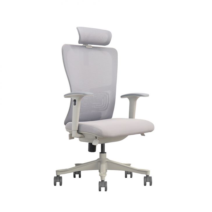 Cadeira de Escritório Presidente Giratória NR17 Lancaster Cinza