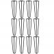 Kit 12 Pés de Metal 30 CM Hairpin Legs Mesa de Canto Rack e Puffs Preto G41