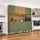 Cozinha Minimalista 07 Portas Gold Freijó E Fendi