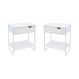 Mesas de cabeceira White Apoio Minimalista Quarto Cama Kit 2 und.