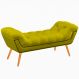 Recamier Calçadeira Casal Quenn 160cm Ayla Veludo Amarelo - Montanaris Decor
