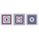 Conjunto Kit com 3 Quadros Náuticos Decorativos Linha Náutica Marinheiro - Mar 2