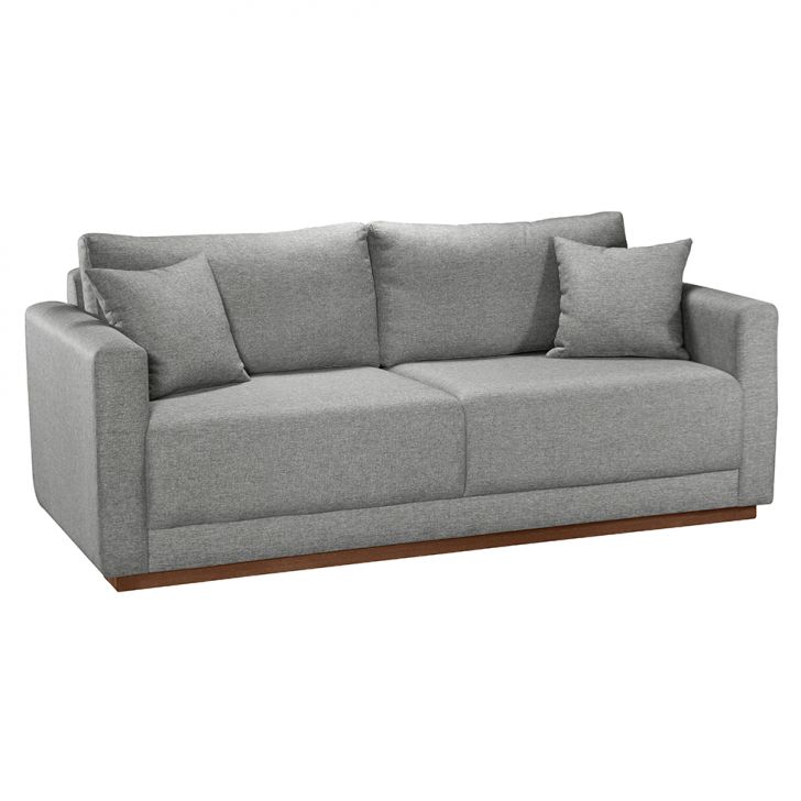 Sofá 2 Lugares Celine Poliéster Cinza 165 Cm