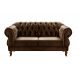 Sofá 2 Lugares Chesterfield Capitonê Duquesa Clássico - Veludo Marrom