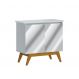 Buffet Classic 2 Portas Branco Acetinado e Espelho - Imcal Móveis