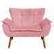 Namoradeira Opala Suede Rose Pés Palito Castanho D'Rossi