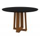 Mesa Isabela 120x120cm - Ypê/Preto