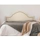 Cabeceira King Para Cama Box Provençal 193x60 Suede Off White - Tachas Fumê