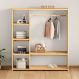 Guarda Roupa Closet Infantil Madeira com Cabideiro e 4 Nichos Rafael Natural