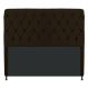 Cabeceira Estofada Cristal 160 cm Queen Size Com Capitonê Corano Marrom - Amarena Móveis