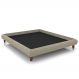 Cama Casal Base Box 138x188cm Pés Madeira Cold P02 Veludo Bege - Mpozenato