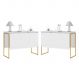 Conjunto de Buffets Industriais Milão Branco Dourado