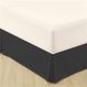 Saia Cama Box Solteiro Plus com Pregas PRETO