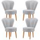 Jogo 4 Poltronas Resistente para Recepção Decor Moderna Tecido Veludo MOBLAN decor
