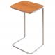 Mesa de Apoio Slim Castanho em Metal Cromado