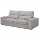 Sofá Retrátil Reclinável Para Sala de Estar Living 230cm Nápoles F04 Veludo Cinza - Lyam Decor