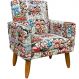 Poltrona Decorativa Nina Infantil Para Quarto Infantil Suede Estampa Monica Pé Castanho
