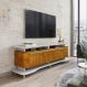 Estante Para TV 75 Polegadas Enseada Nature Off White