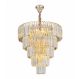 Lustre Versailles Cristal + Metal Champanhe E Dourado H/12 Hevvy