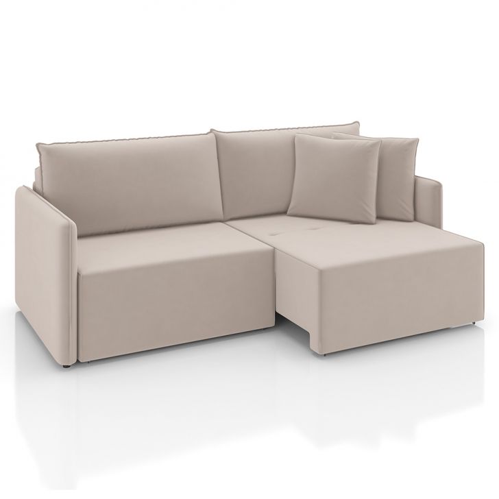 Image of Sofá 3 Lugares Retrátil E Reclinável Malta Veludo Creme 180 Cm PLA-MO173UP01QGKMOB