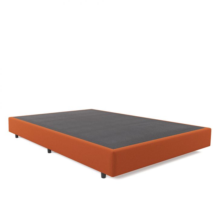 Base Para Cama Box Casal Desmontável Torvi (35x138x188) Suede Terracota