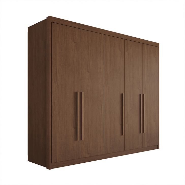 Guarda-roupa Casal Bari 5 Portas 8 Gavetas Cacau