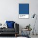 Quadro Color Card Classic Blue 60x43 Filete Preto