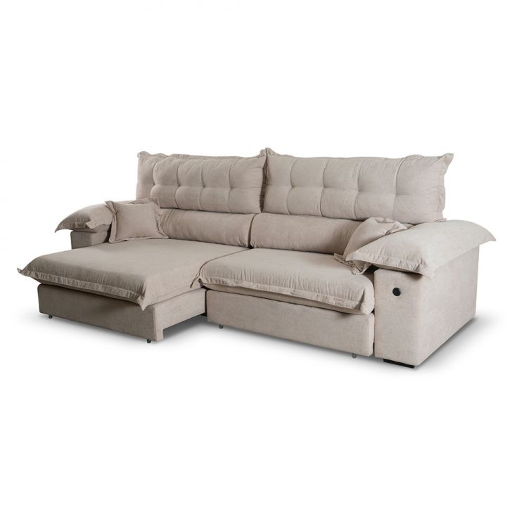 Sofá 4 Lugares Retrátil E Reclinável Com Usb Absoluto Linho Bege