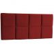 Painel King Poliana 195 CM Vermelho - D A Decor