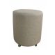 Puff Redondo Não é Segredo Linho Palha Rodinha 40x45 NSPR08L-R