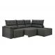 Image of Sofá de Canto 3 Lugares Santorini Veludo Cinza 230 cm MO895UP90JHXMOB