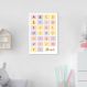 Quadro Infantil Didático Alfabeto 43x30 Caixa Branco