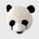Cabeça de Urso Panda de Parede Bibib