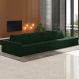 Sofá Ilha Modulado Milos 432cm Puff Lateral Veludo Verde G33 - Gran Belo