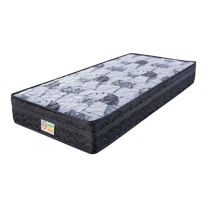 Colchão Solteiro Imperial Molas Verticóil (23x108x198) Preto E Cinza