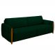 Sofá Decorativo 3 Lugares 223cm Maceió Veludo Verde G45 - Gran Belo