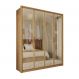 Image of Guarda-Roupa Casal com Reflecta New Reflex MDF 4 Portas 3 Gavetas Buriti MO895CL90OFLMOB