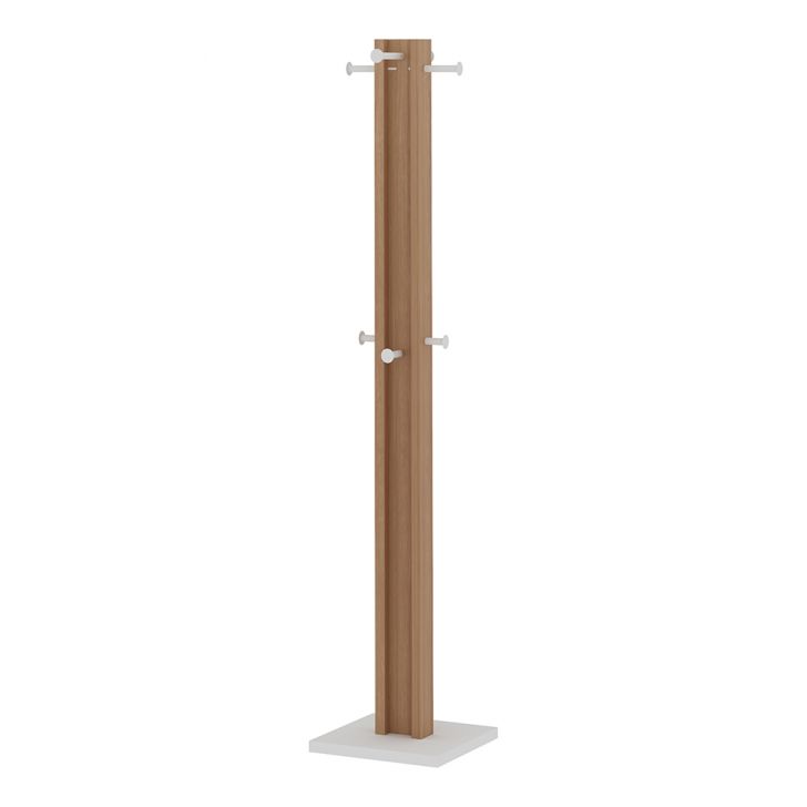 Cabideiro para Quarto Sala de Estar AZ1018 MDP Amendoa/Branco G69 - Gran Belo