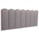 Cabeceira Casal Estofada Para Cama Box Kit 7 Placas Adesivas - Modelo Nuvem Suede Cinza