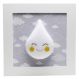 Quadro Decorativo Gota Com Carinha Cinza Quarto Bebê Infantil Menina Menino