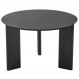 Mesa de Centro Para Sala de Estar Pés Madeira Alta Bulat A03 Nero Preto - Lyam Decor