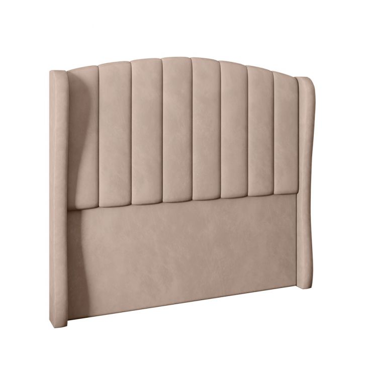 Cabeceira Para Cama Box Solteiro 90 cm Angel Veludo Bege I02 - D'Rossi