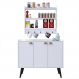 Kit Aparador Buffet Organizador Prateleira Interna Truzzi Armário Parede Porta Condimentos Cozinha Amélia - Branco - RPM Móveis