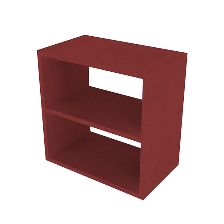 Nicho Quadrado com Prateleira Cubo I Vermelho